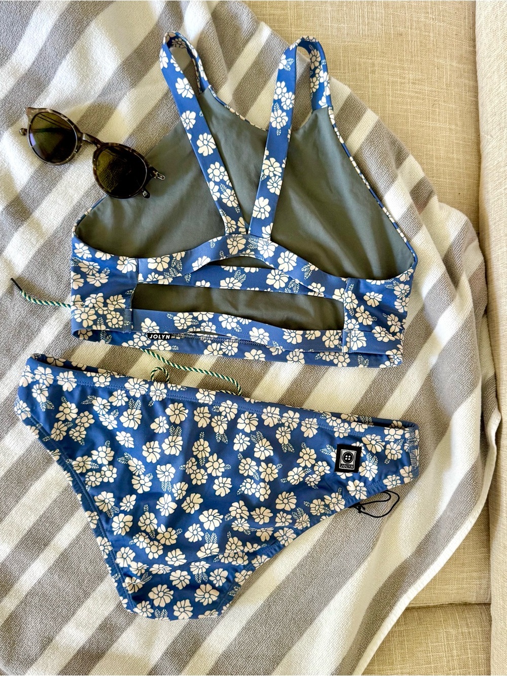 NWT JOLYN Performance Sport Bikini Set Blue Bonny | Size Small/Medium - Picture 3 of 7